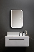 Зеркальный шкаф Silver Mirrors Фиджи-2 Flip 50 LED-00002680 с подсветкой Белый-2