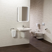 Зеркальный шкаф Silver Mirrors Фиджи Flip 50 LED-00002471 с подсветкой Белый-4