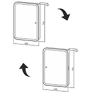 Зеркальный шкаф Silver Mirrors Фиджи Flip 50 LED-00002471 с подсветкой Белый-6