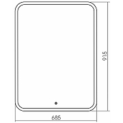 Зеркало Silver Mirrors Стив 69 ФР-00001480 с подсветкой с сенсорным выключателем и диммером-9
