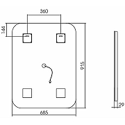 Зеркало Silver Mirrors Стив 69 ФР-00001480 с подсветкой с сенсорным выключателем и диммером-10
