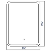 Зеркало Silver Mirrors Стив 80 ФР-00001800 с подсветкой с сенсорным выключателем и диммером-5