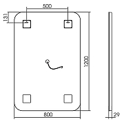 Зеркало Silver Mirrors Стив 80 ФР-00001800 с подсветкой с сенсорным выключателем и диммером-6