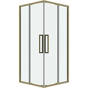 Душевой уголок Grossman Cosmo 100х100 300.K33.02.1010.32.00 профиль Золото сатин стекло прозрачное