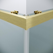 Душевой уголок Grossman Cosmo 100х100 300.K33.02.1010.32.00 профиль Золото сатин стекло прозрачное-9