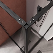 Душевой уголок Cezares Liner 90x90 R LINER-A-1-90-C-NERO-R профиль Черный матовый стекло прозрачное-3