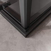 Душевой уголок Cezares Liner 90x90 R LINER-A-1-90-C-NERO-R профиль Черный матовый стекло прозрачное-4