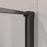Душевой уголок Cezares Liner 90x90 R LINER-A-1-90-C-NERO-R профиль Черный матовый стекло прозрачное-5