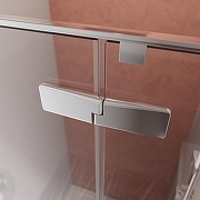 Душевая дверь Cezares Liner 90 L LINER-B-12-90-C-Cr-L профиль Хром стекло прозрачное-3