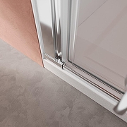 Душевая дверь Cezares Liner 90 L LINER-B-12-90-C-Cr-L профиль Хром стекло прозрачное-5