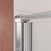 Душевая дверь Cezares Liner 90 L LINER-B-12-90-C-Cr-L профиль Хром стекло прозрачное-6