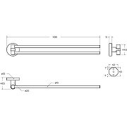 Полотенцедержатель Cezares Relax RELAX-THD-S-01 двойной поворотный Хром-2