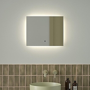 Зеркало Defesto Glow 50х40 DF 2501RH с подсветкой 15W-4500К/с фацетом/ИК - выключатель/Нейтральный белый свет-1