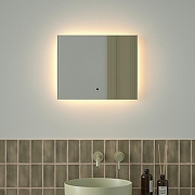 Зеркало Defesto Glow 50х40 DF 2511RH с подсветкой 15W-3000К/с фацетом/ИК - выключатель/Теплый белый свет-1