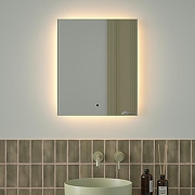 Зеркало Defesto Glow 50х60 DF 2513R с подсветкой 19W-3000К/с фацетом/ИК - выключатель/Теплый белый свет-1