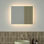 Зеркало Defesto Glow 60х50 DF 2513RH с подсветкой 19W-3000К/с фацетом/ИК - выключатель/Теплый белый свет-1