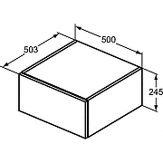 Тумба Ideal Standard Adapto 50 U8421WG подвесная Белая глянцевая-2