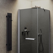 Душевой уголок Maybah Glass MGY-1348-5 1000x1000x1975 на монопетле Хром матовый стекло графитовое-2