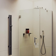 Душевой уголок Maybah Glass MGY-1304-4 1000x1000x1950 на петлях Хром глянцевый стекло прозрачное-1