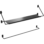 Металлическая полка Niagara Nova 90 NG9020B с полотенцедержателем Черная матовая-1