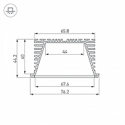 Профиль алюминиевый Arlight KLUS-POWER-RW70F-2000 ANOD 019881 IP 20-2