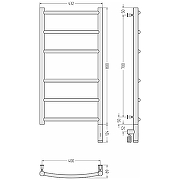 Электрический полотенцесушитель Сунержа Галант 3.0 800x400 R 31-5801-8040 Черный матовый-3