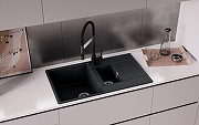 Кухонная мойка Ulgran Quartz Prima 860 1,5 K-10 Песок-1