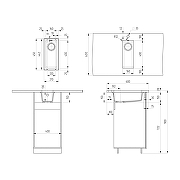 Кухонная мойка Ulgran Quartz Underground 160-03 Десерт-1