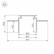 Профиль алюминиевый Arlight TEK-PLS-GH16-2000 019861 Серебристый-1