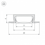 Профиль алюминиевый Arlight MIC-F-2000 ANOD Brown Deep 017655 цвет коричневый-2