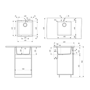 Кухонная мойка Ulgran Quartz Underground 400-10 Песок-1