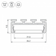Профиль алюминиевый Arlight PLS-LOCK-2000 ANOD 016397 цвет серый-2