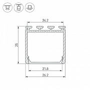 Профиль алюминиевый Arlight PLS-LOCK-H25-2000 ANOD 016386 цвет серый-3
