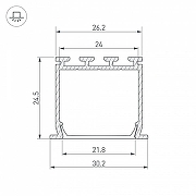 Профиль алюминиевый Arlight PLS-LOCK-H25-FS-2000 ANOD 016446 цвет серый-2