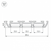 Профиль алюминиевый Arlight PHS-3X-2000 ANOD 013209 IP 20-2