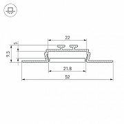 Профиль алюминиевый Arlight KLUS-LOCK-FM-2000 ANOD 019185 IP 20-3