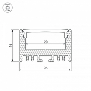 Профиль алюминиевый Arlight ARH-LINE-1726-2000 ANOD 018674 цвет алюминий-2
