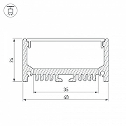 Профиль алюминиевый Arlight ARH-LINE-2448-2000 ANOD 018684 цвет алюминий-2