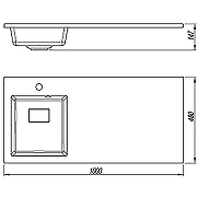 Раковина Florentina Аванти 100 L 10.310.0L100.302 с местом под стиральную машину Антрацит-3
