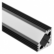 Профиль алюминиевый Arlight PDS45-T-2000 ANOD Black 015033 цвет черный