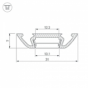 Профиль алюминиевый Arlight PHS-A-2000 ANOD 013215 IP 20-4