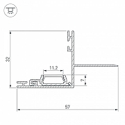Профиль алюминиевый Arlight PAK-EDGE-2000 021721 Серебристый-6