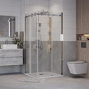 Душевой уголок Grossman Classic 90х90 300.K33.04.9090.10.00 профиль Хром стекло прозрачное-2