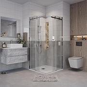 Душевой уголок Grossman Classic 90х90 300.K33.04.9090.10.00 профиль Хром стекло прозрачное-3