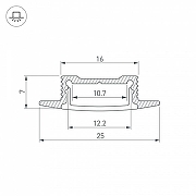 Профиль алюминиевый Arlight SL-SLIM-H7-F25-2000 ANOD 023717 IP 20-2