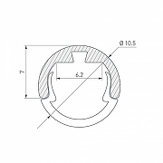 Профиль алюминиевый Arlight Round 029088 накладной для контурной подсветки Серебристый-2