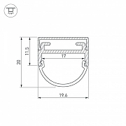 Профиль алюминиевый Arlight ARH-WIDE-B-H20-2000 ANOD 016188 Серебристый-4