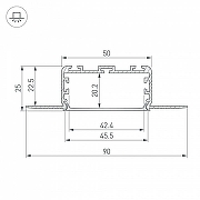Профиль алюминиевый Arlight KLUS-POWER 028918 цвет серебро-2