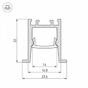 Профиль алюминиевый Arlight SL-COMFORT 031770 цвет серебро-2