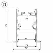 Профиль алюминиевый Arlight SL-COMFORT 031764 цвет серебро-2
